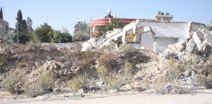 One of many demolished homes in Gaza.