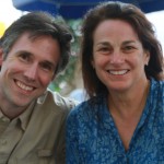 Laura Hart and Rich Grady at Marna House in Gaza. (Bob Haynes photo)