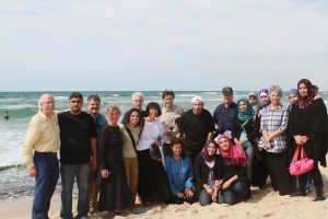 Seattle delegation and friends by the Mediterranean.  (Bob Haynes photo)