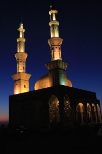 A local mosque at sunset. Photo by Bob Haynes.