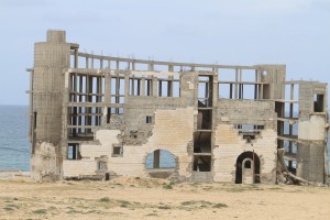 All that remains of a bombed building. Photo by Bob Haynes.