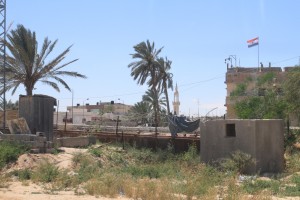 On the Gaza-Egypt border near Rafah.