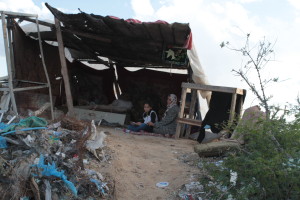 Some families in Gaza are forced to find shelter amid metal scraps. (Photo by Bob Haynes)