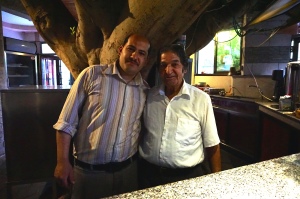 Every morning, these two lovely men greet us with breakfast! (photo by Bob Haynes)