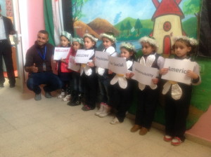 A warm welcome from Mira Kindergarten to WPSR (photo by Bob Haynes)