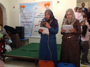 Staff and students of Al Amal Cochlear Center (photo by Bob Haynes)