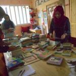 Sorting books sent from the NW